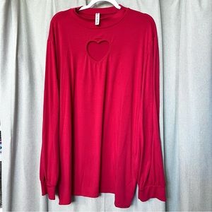 My Violet Scarlette Heart Cut Out Top